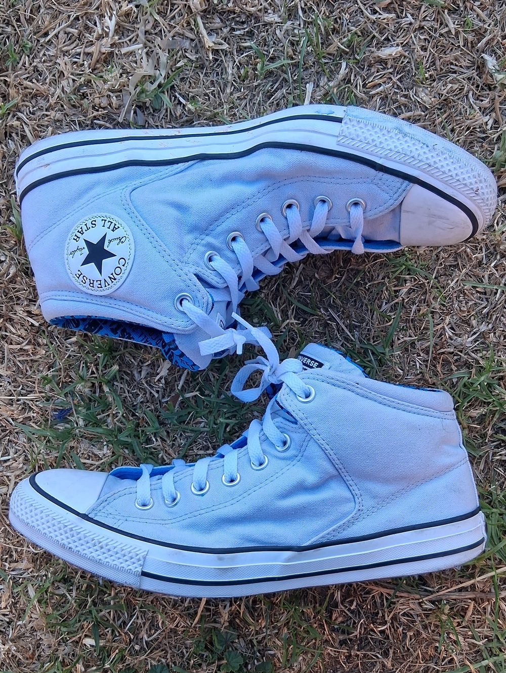 Converse Light Blue High Top Sneakers